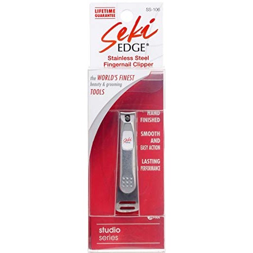 Seki Edge Nail Clippers (SS-106) - Stainless Steel Fingernail Clippers for Me...