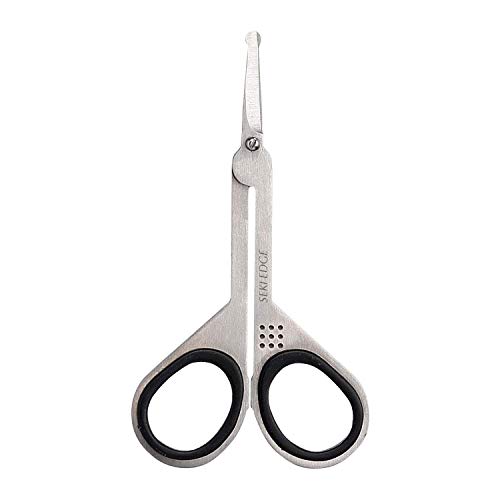 Seki Edge Stainless Steel Nostril Scissors (SS-908) - Safety Grooming Scissor...