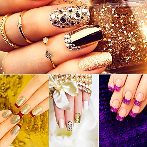 Selizo 8240pcs Nail Rhinestones, Rhinestones for Nails, Nail Gems Crystals Na...