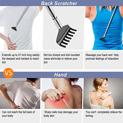 Upgrade Telescoping Back Scratcher, Metal Backscratchers for Men Women Adults...