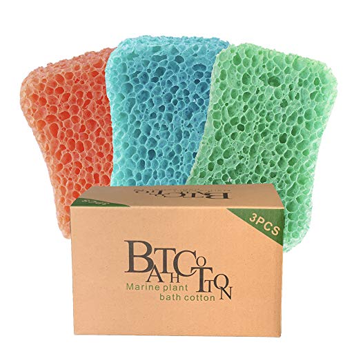 Bath Sponge 3 Pack Shower Sponges for Cleaning Exfoliating Body Sponge Orange...
