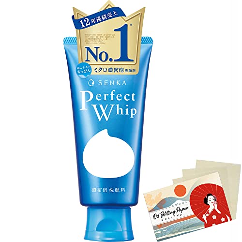 Senka Perfect Whip u Facial Wash -120g Blotting Paper Set