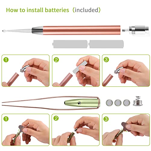 4 Pack Ear Pick with Light, Ear Cleaner Ear Wax Removal Tool Kit for Kids and...