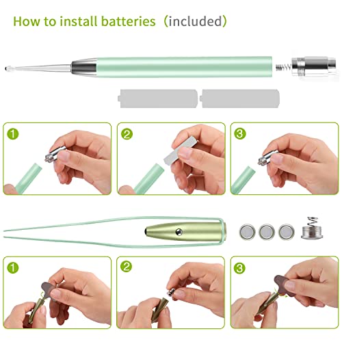 4 Pack Ear Wax Removal Tool Kit with Light, Ear Pick Ear Cleaning Tools Set f...
