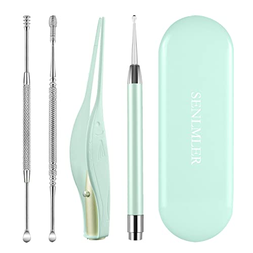 4 Pack Ear Wax Removal Tool Kit with Light, Ear Pick Ear Cleaning Tools Set f...