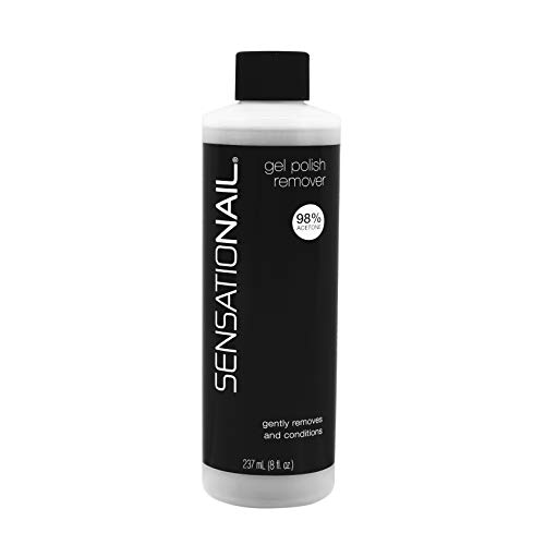 SensatioNail Gel Nail Polish Remover, 8 Fl. Oz. Bottle – 98% Acetone Nail Pol...