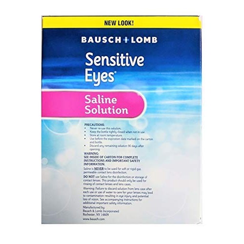 Contact Lens Solution by Bausch & Lomb, Sensitive Eyes Solution for Soft Cont...