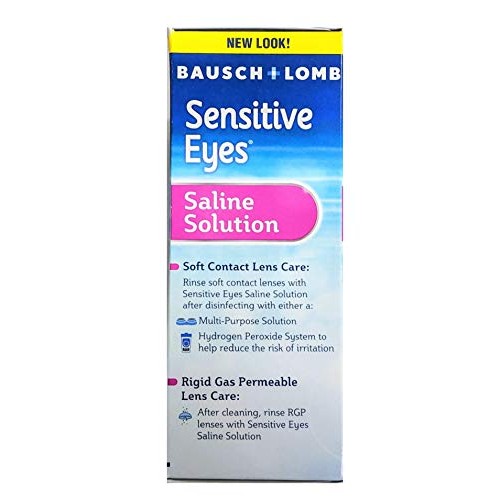 Contact Lens Solution by Bausch & Lomb, Sensitive Eyes Solution for Soft Cont...