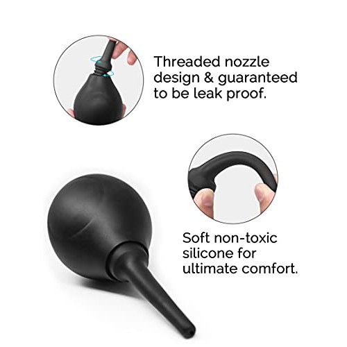 SENSIVO Enema Bulb [10.1oz ] Anal Douche with Back-Flow Prevention, Silicone ...