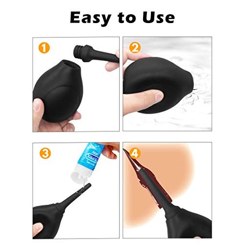 SENSIVO Enema Bulb [10.1oz ] Anal Douche with Back-Flow Prevention, Silicone ...