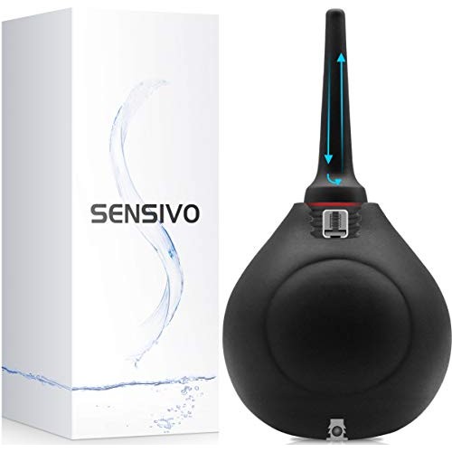 SENSIVO Enema Bulb [10.1oz ] Anal Douche with Back-Flow Prevention, Silicone ...