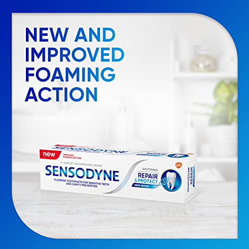 Sensodyne Repair and Protect Whitening Toothpaste, Toothpaste for Sensitive T...