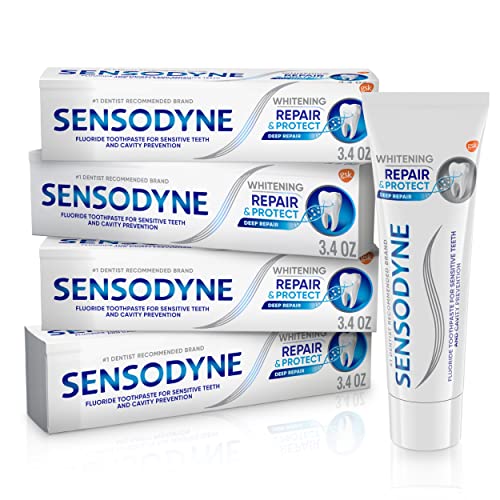 Sensodyne Repair and Protect Whitening Toothpaste, Toothpaste for Sensitive T...