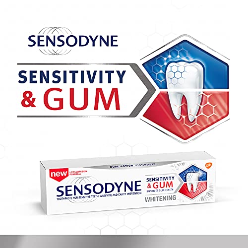 Sensodyne Sensitivity & Gum Whitening Toothpaste, Toothpaste for Sensitive Te...