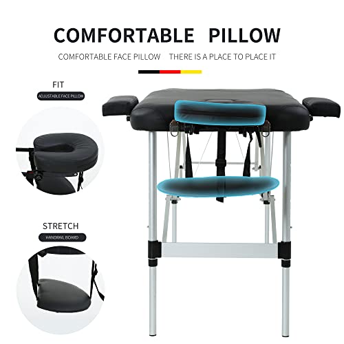 Aluminum Massage Table Portable Massage Table 3 Collapsible Massage Table Tat...