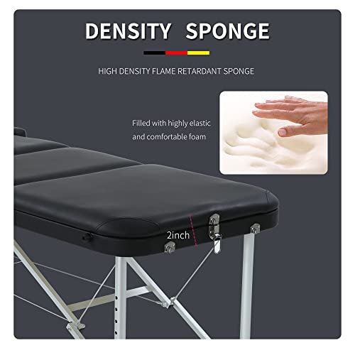 Aluminum Massage Table Portable Massage Table 3 Collapsible Massage Table Tat...