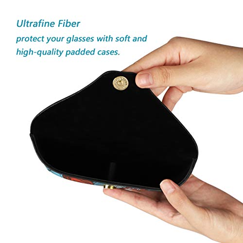 Glasses Case Octopus Sunglasses Soft Case Ultra Light Leather Buckle Eyeglass...