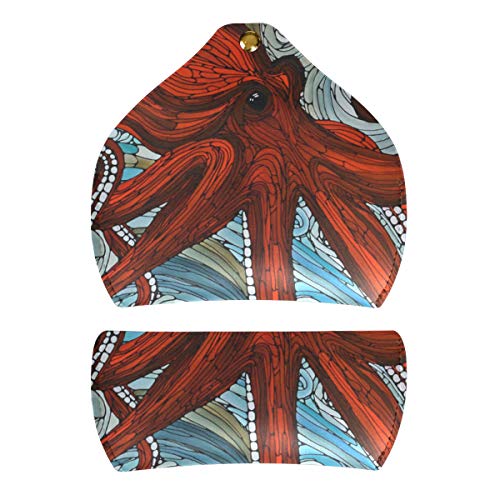 Glasses Case Octopus Sunglasses Soft Case Ultra Light Leather Buckle Eyeglass...