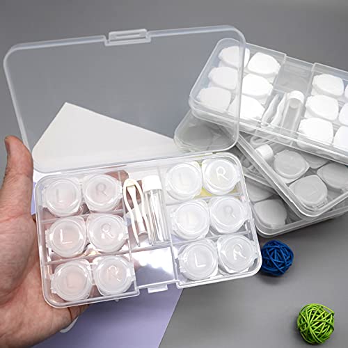 Senyucom 6Piece Contact Lens Case, with tweezers Tool Portable Clear Contact ...