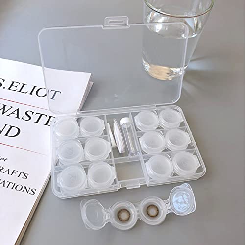 Senyucom 6Piece Contact Lens Case, with tweezers Tool Portable Clear Contact ...