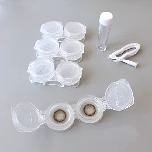 Senyucom 6Piece Contact Lens Case, with tweezers Tool Portable Clear Contact ...