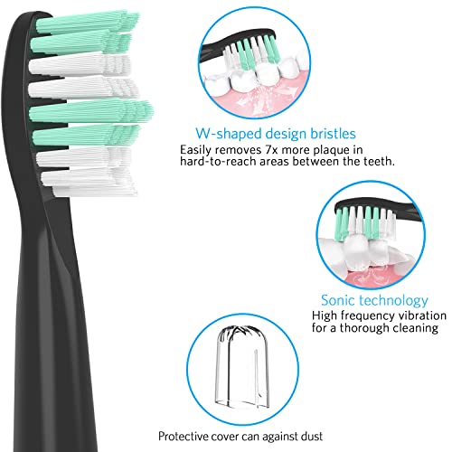 10 Pack Replacement Heads Compatible with Fairywill Toothbrush Heads Electric...