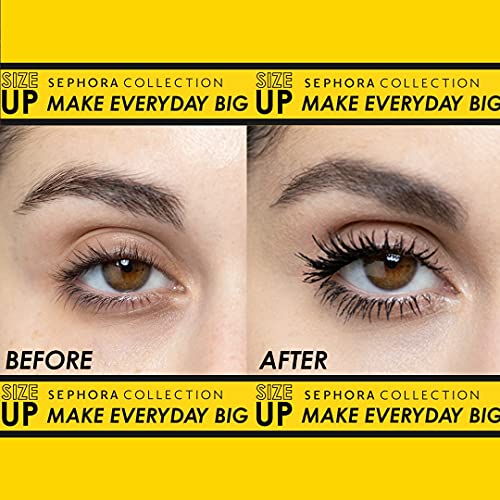 Sephora Collection SIZE UP Mascara Immediate Supersized Volume 01 Ultra Black...