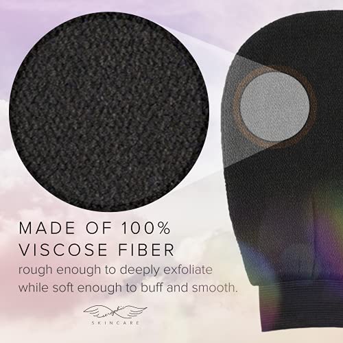 Seraphic Skincare Korean Exfoliating Mitts (2pcs) Microdermabrasion at Home E...