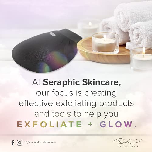 Seraphic Skincare Korean Exfoliating Mitts (2pcs) Microdermabrasion at Home E...