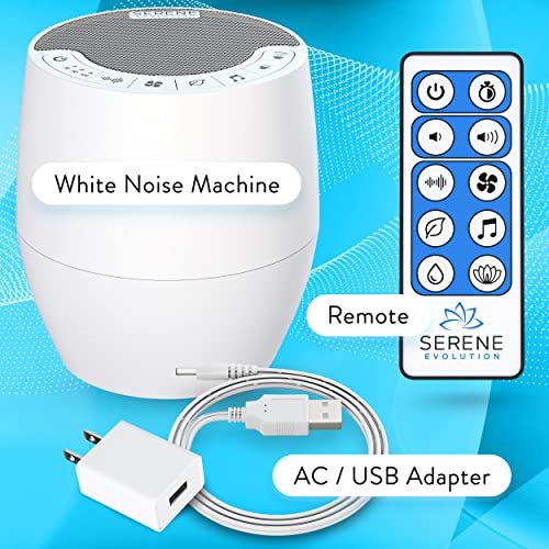 Serene Evolution White Noise Machine for Sleeping Adult or Baby with 60 Sound...