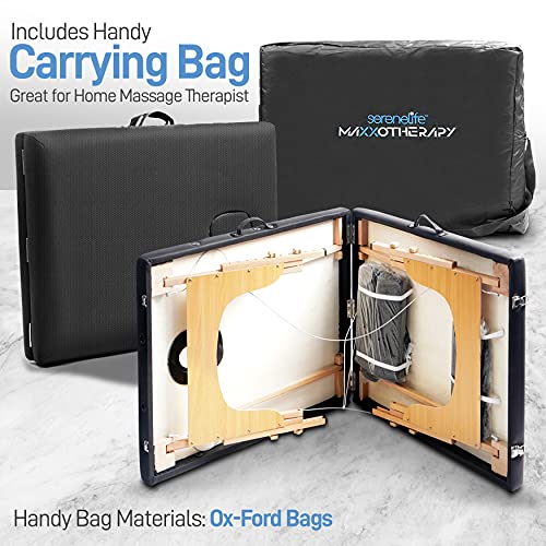 SereneLife Folding Portable Massage Table - Professional Adjustable Folding S...