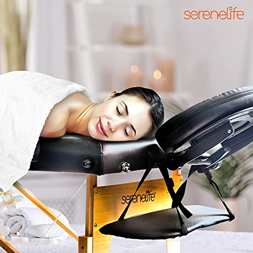 SereneLife Folding Portable Massage Table - Professional Adjustable Folding S...