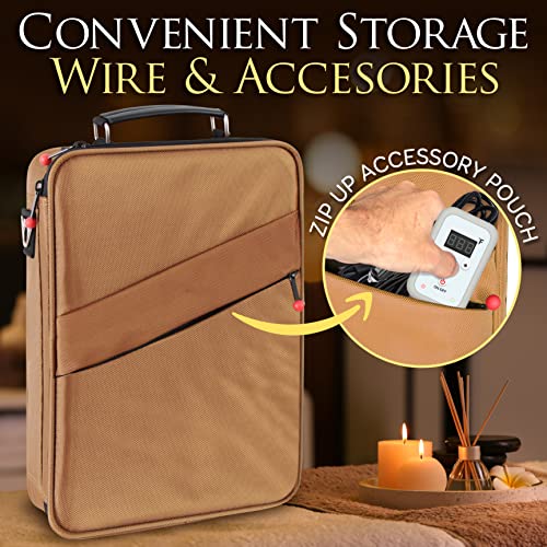 SereneLife Portable Massage Stone Warmer Set - Electric Spa Hot Stones Massag...