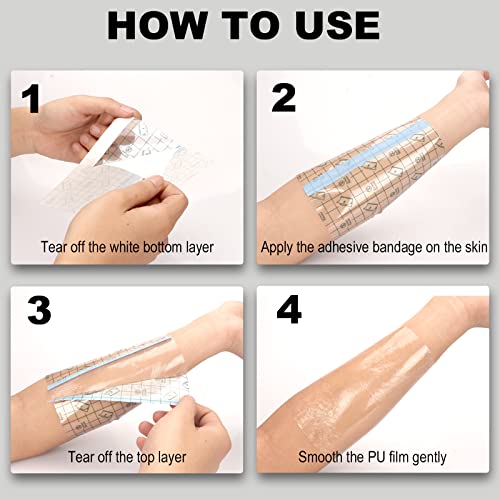 Serfeymi Tattoo Aftercare Bandage Second Skin Bandage Tattoo Cover Up Tape Wa...