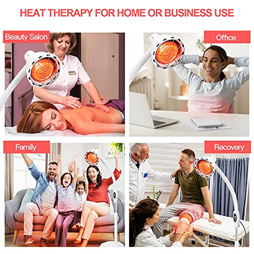 Infrared Light Stand, 275W Red Light Therapy Near Infrared Heat Lamp for Body...