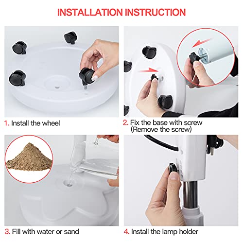 Infrared Light Stand, 275W Red Light Therapy Near Infrared Heat Lamp for Body...