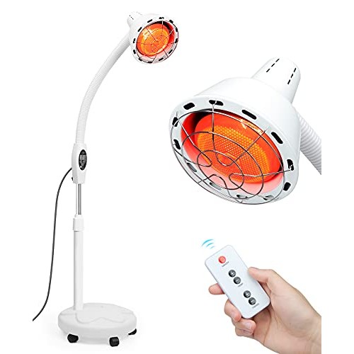 Infrared Light Stand, 275W Red Light Therapy Near Infrared Heat Lamp for Body...
