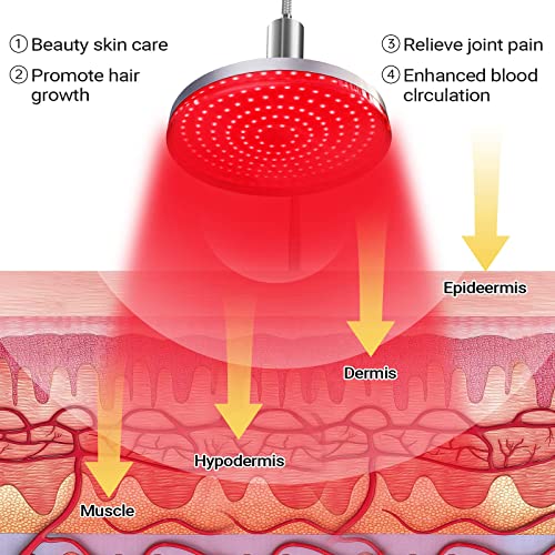 Red Light Therapy Device, Serfory Led Red Light Lamp with Stand, High Power 3...