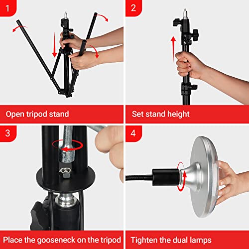 Red Light Therapy Lamp Device for Body Face with Stand Height Adjustable Bulb...