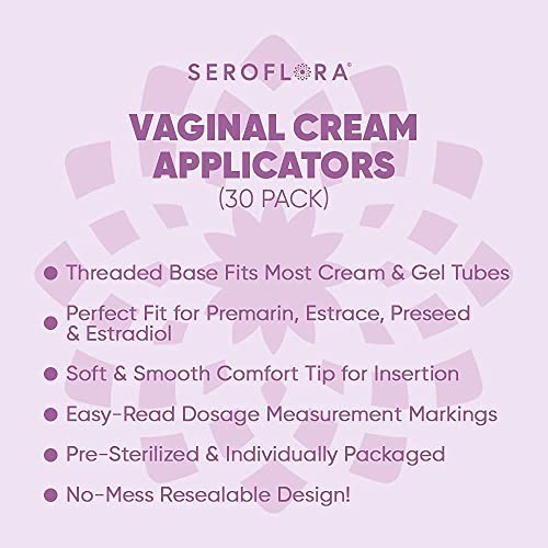 Seroflora Disposable Vaginal Cream Applicators - Fits Premarin, Estrace, Pres...