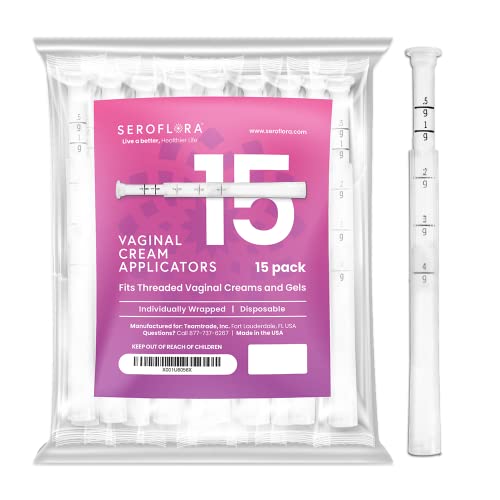 Seroflora Disposable Vaginal Cream Applicators - Fits Premarin, Estrace, Pres...