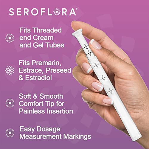 Seroflora Disposable Vaginal Cream Applicators - Fits Preseed, Premarin, Estr...