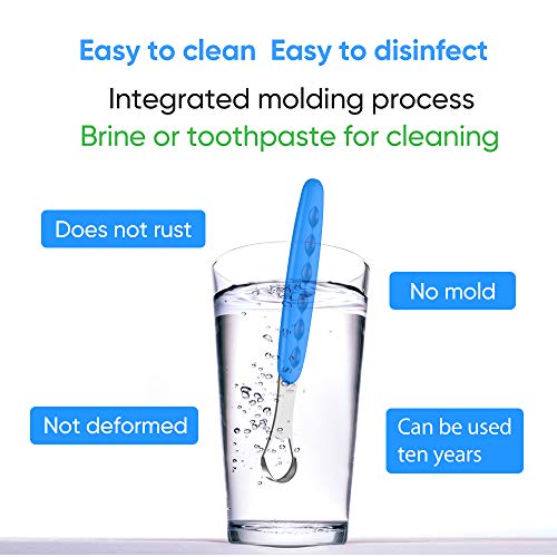 New Version Tongue Scraper Cleaner for Adults & Kids, Medical Grade Metal Ton...