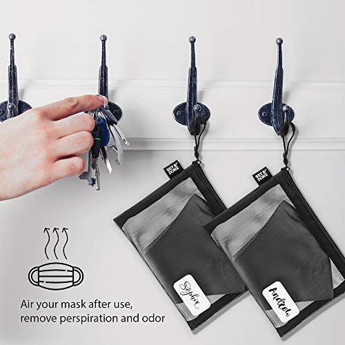 3pcs Mesh Zipper Pouch - Storage for Small Items Makeup Brushes, Accessories,...