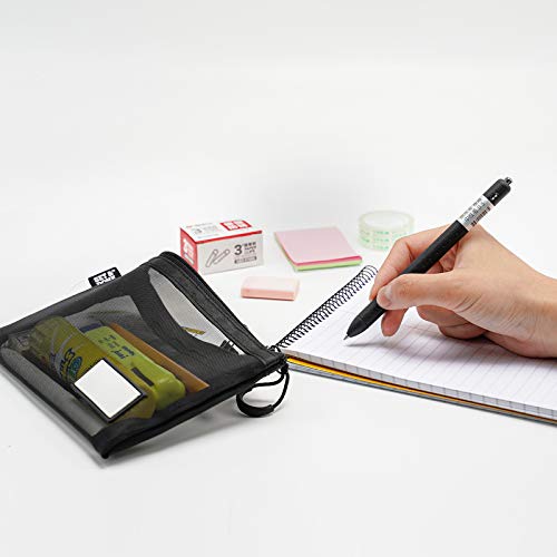 3pcs Mesh Zipper Pouch - Storage for Small Items Makeup Brushes, Accessories,...