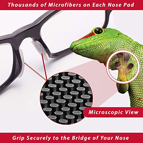 Setex Gecko Grip Ultra-Thin 0.6mm Anti Slip Eyeglass Nose Pads, (5 Clear Pair...
