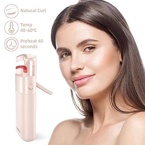 Heated Eyelash Curler,Electric Eyelash Curler with Silicone Pad,Eyelash Curle...