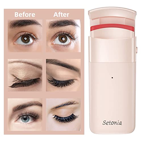 Heated Eyelash Curler,Electric Eyelash Curler with Silicone Pad,Eyelash Curle...