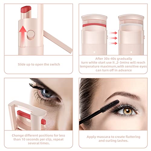 Heated Eyelash Curler,Electric Eyelash Curler with Silicone Pad,Eyelash Curle...
