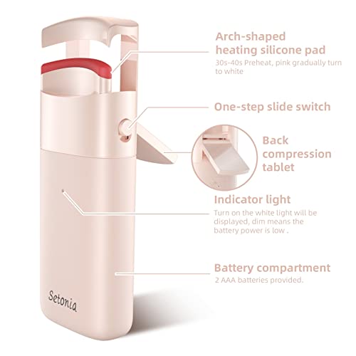 Heated Eyelash Curler,Electric Eyelash Curler with Silicone Pad,Eyelash Curle...